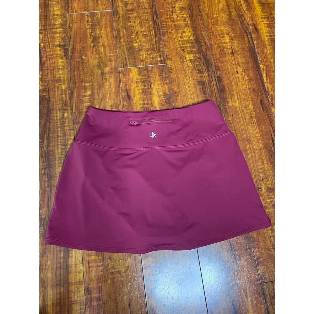 Athleta Tidal Swim Skirt Women XXS Burgundy Quick Dry UPF NWT tennis - Picture 3 of 10